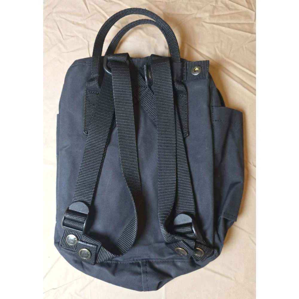 Fjallraven Kanken Mini Backpack Black Travel School EDC Festival Bag 23561